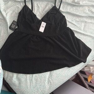Express Shimmering Black Camisole